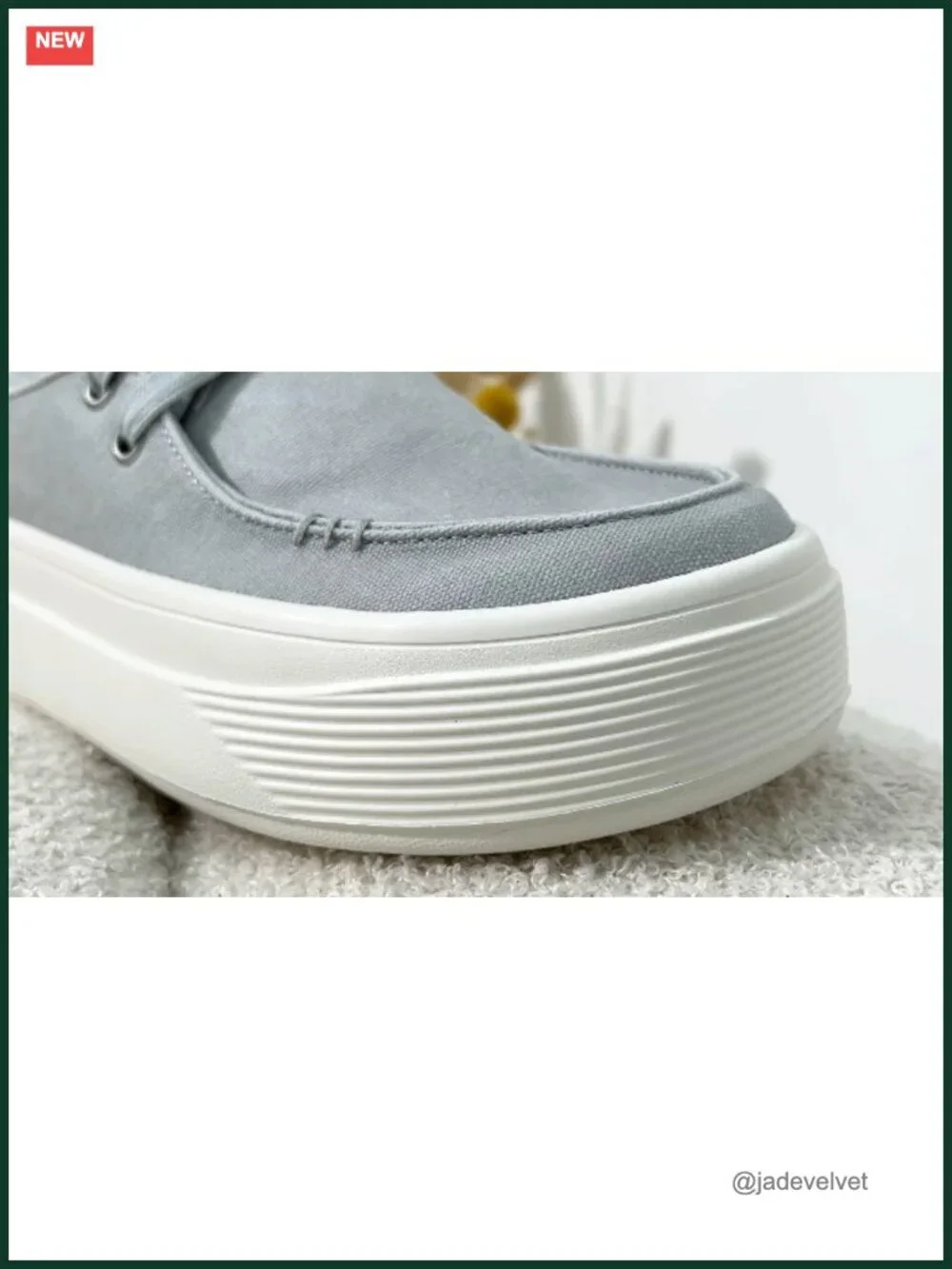 Women's Canvas Platform Loafers Slip On Boat Shoes 1.89